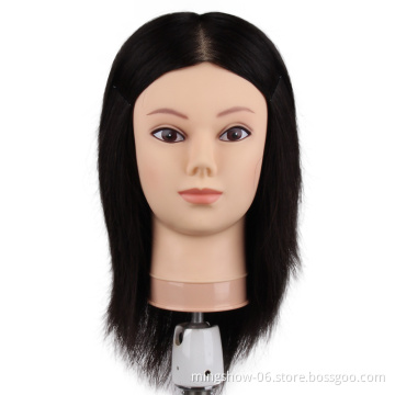 wholesale high quality 100% human hair cosmetology Afro training mannequin manikin head for hairdressers